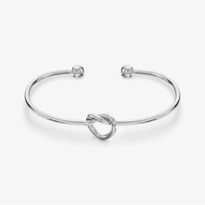 Elegant Silver Love Knot Bracelet